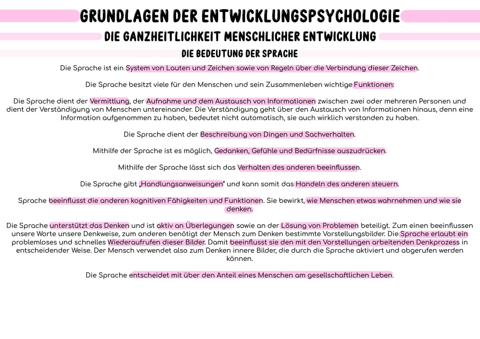 GRUNDLAGEN DER ENTWICKLUNGSPSYCHOLOGIE
GEGENSTAND DER ENTWICKLUNGSPSYCHOLOGIE
ENTWICKLUNG
In der Psychologie versteht man unter Entwicklung 
