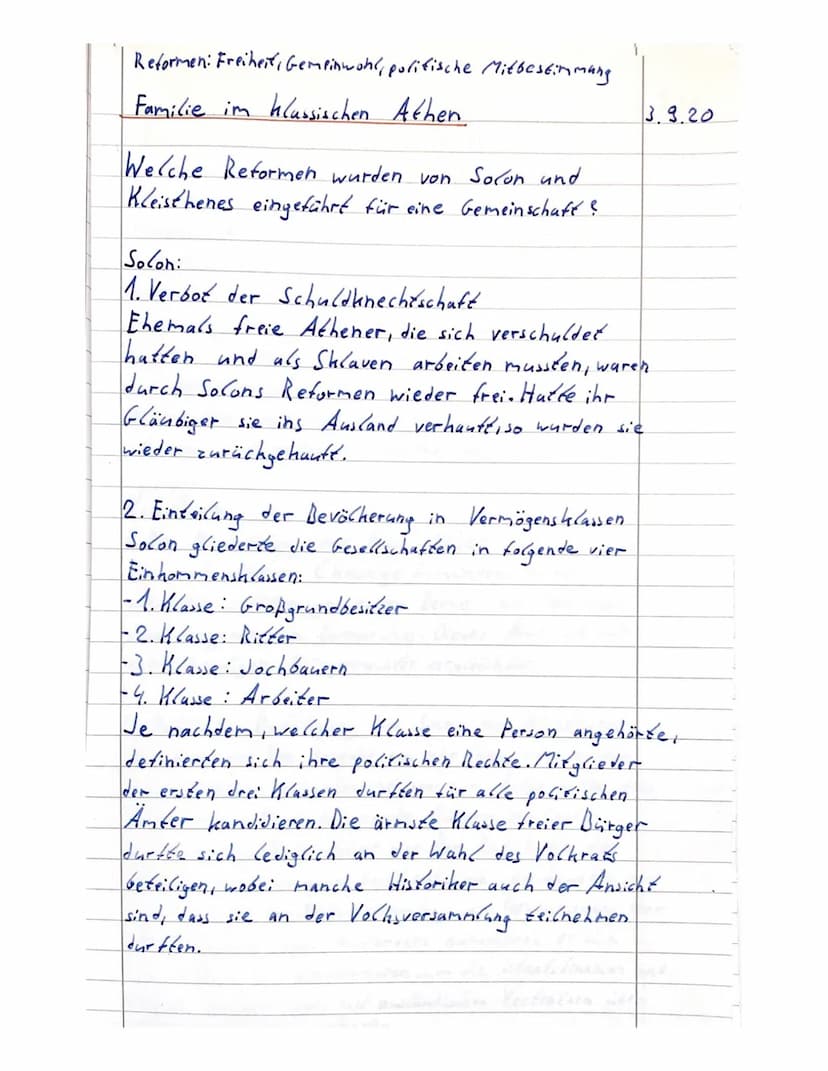 Geschichte Lernzettel
die attische Demokratie:
- war die erste Demokratische Staatsform
28.10.20
1. die Demokratie gilt nicht für alle
↳athe