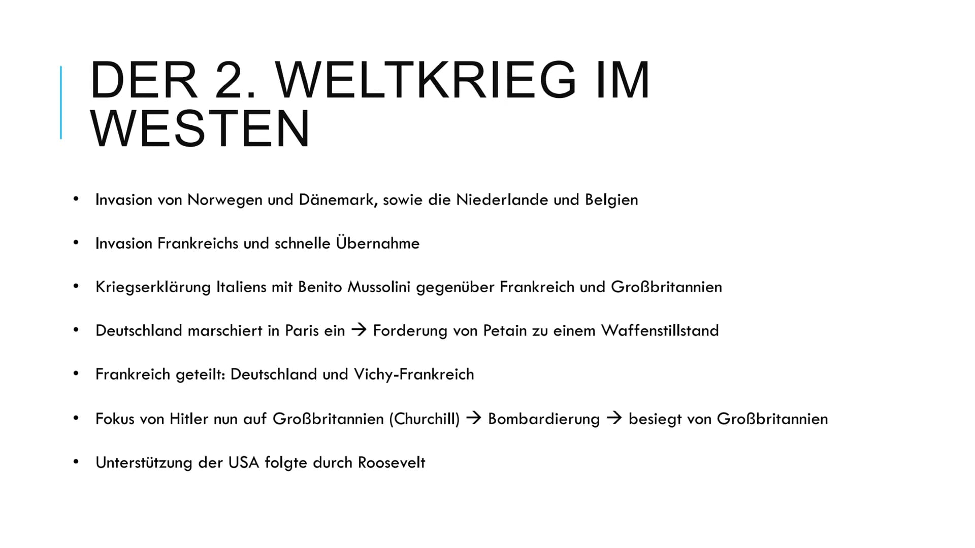 2. WELTKRIEG Der 2. Weltkrieg
1) Vor dem 2. Weltkrieg
Europa war destabilisiert durch die Folgen des 1. Weltkriegs und es gab
noch viele ung