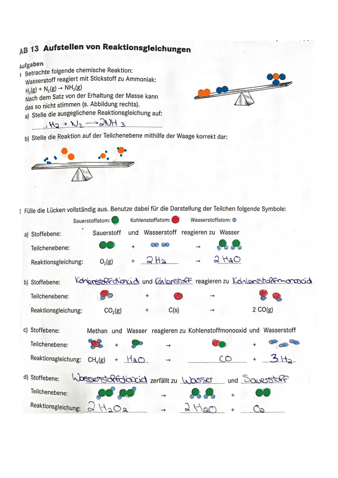 II. Die chemische Reaktion
Chemische Reaktionen sind Vorgänge, bei denen Teilchen der Ausgangsstoffe sich umgruppieren
zu anderen Stoffen, d