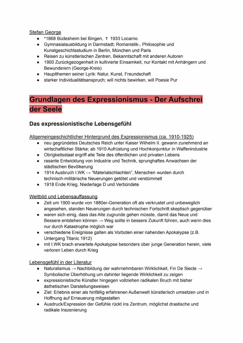 Die Literatur der Moderne
Einordnung der Epoche (189-1910/1933)
Begriff für die Kultur der Jahrhundertwende = Beginn der Moderne
Abgrenzung 