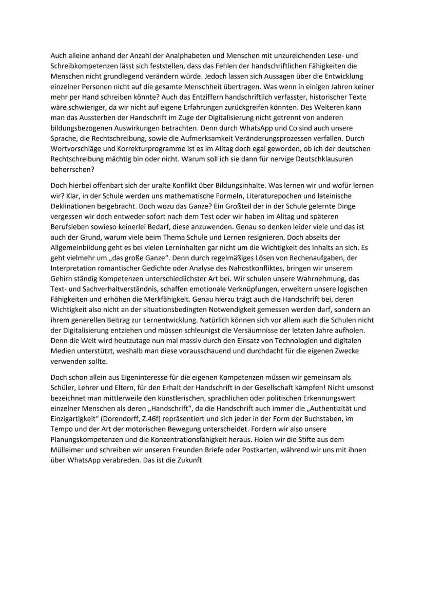 Kommentar - Handschrift
Lasst uns die Stifte in den Mülleimer schmeißen!
Unsere Welt hat sich in den letzten zehn Jahren gewaltig verändert.