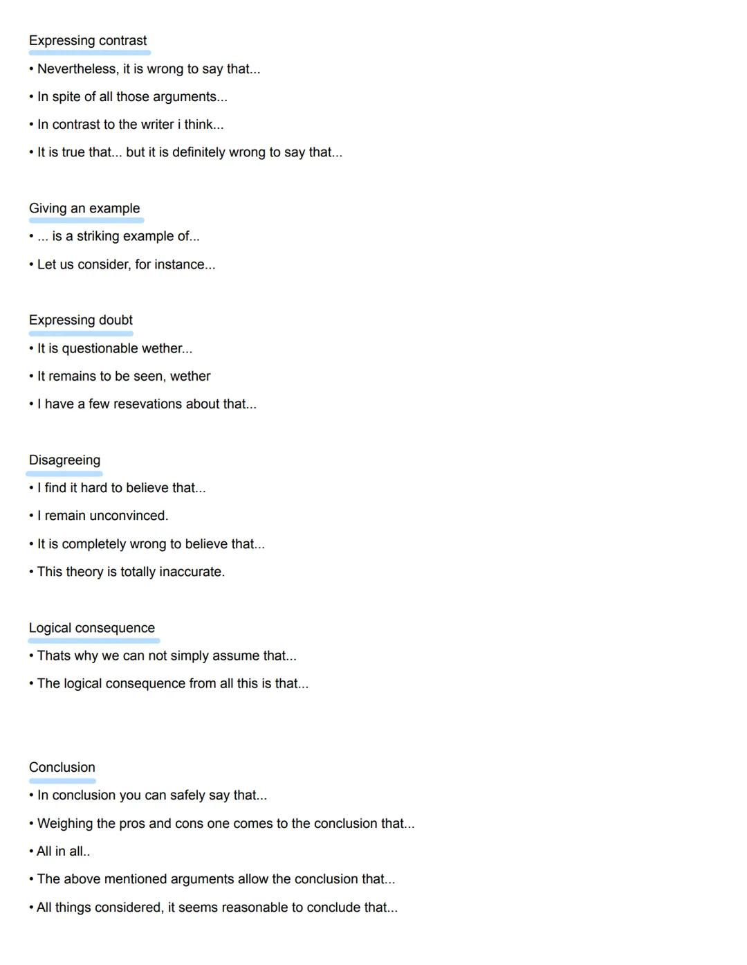 Composition Vocabulary

Indroduction (Einleitung)
* It is often claimed that...
* Nowadays, many people think/believe that...
* It is a well