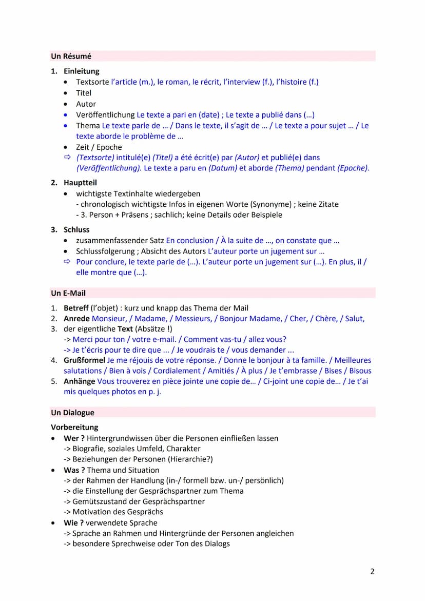 Les fiches de stratégie
Un Commentaire Personnel
1. Einleitung
●
● Dans ce commentaire, il sera question de ... / La question se pose de sav
