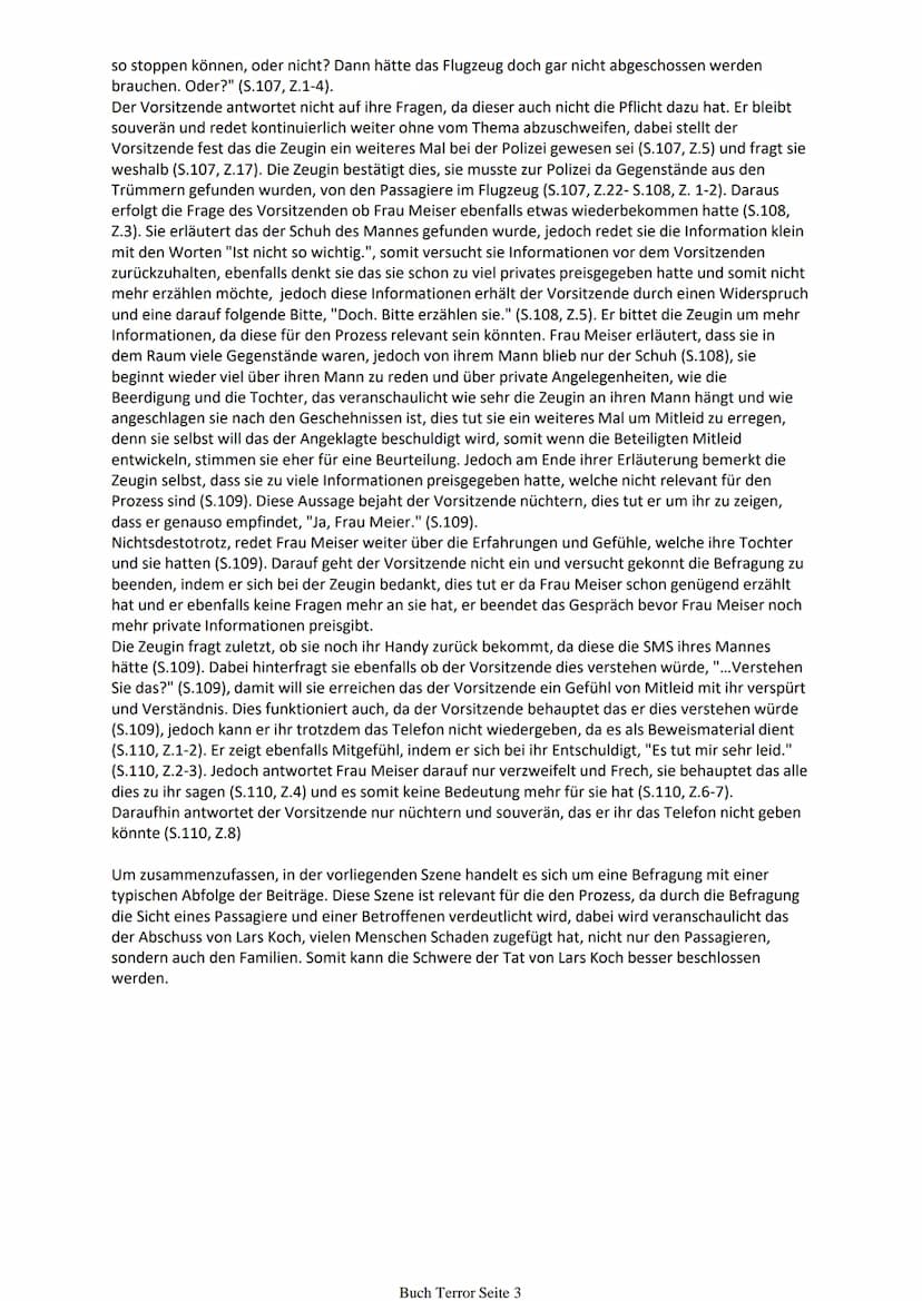 Szenenanalyse: Frau Meiser
Dienstag, 20. Dezember 2022
19:50
Seite 100-110
Die Szene aus dem Drama "Terror", geschrieben von Ferdinand von S
