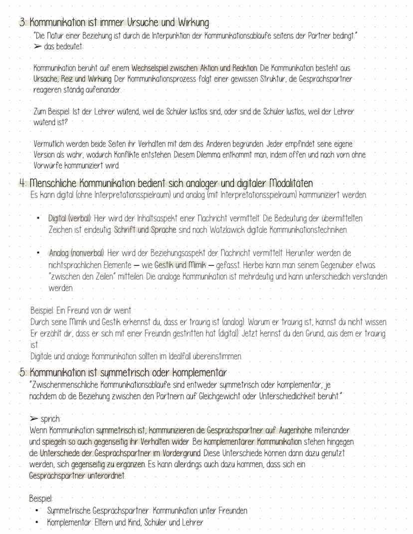 Die 5.
Paul Watzlawick hat 5 Grundsätze (Axiome) der Kommunikation
verfasst, die den Zusammenhang zwischen der menschlichen
Kommunikation un