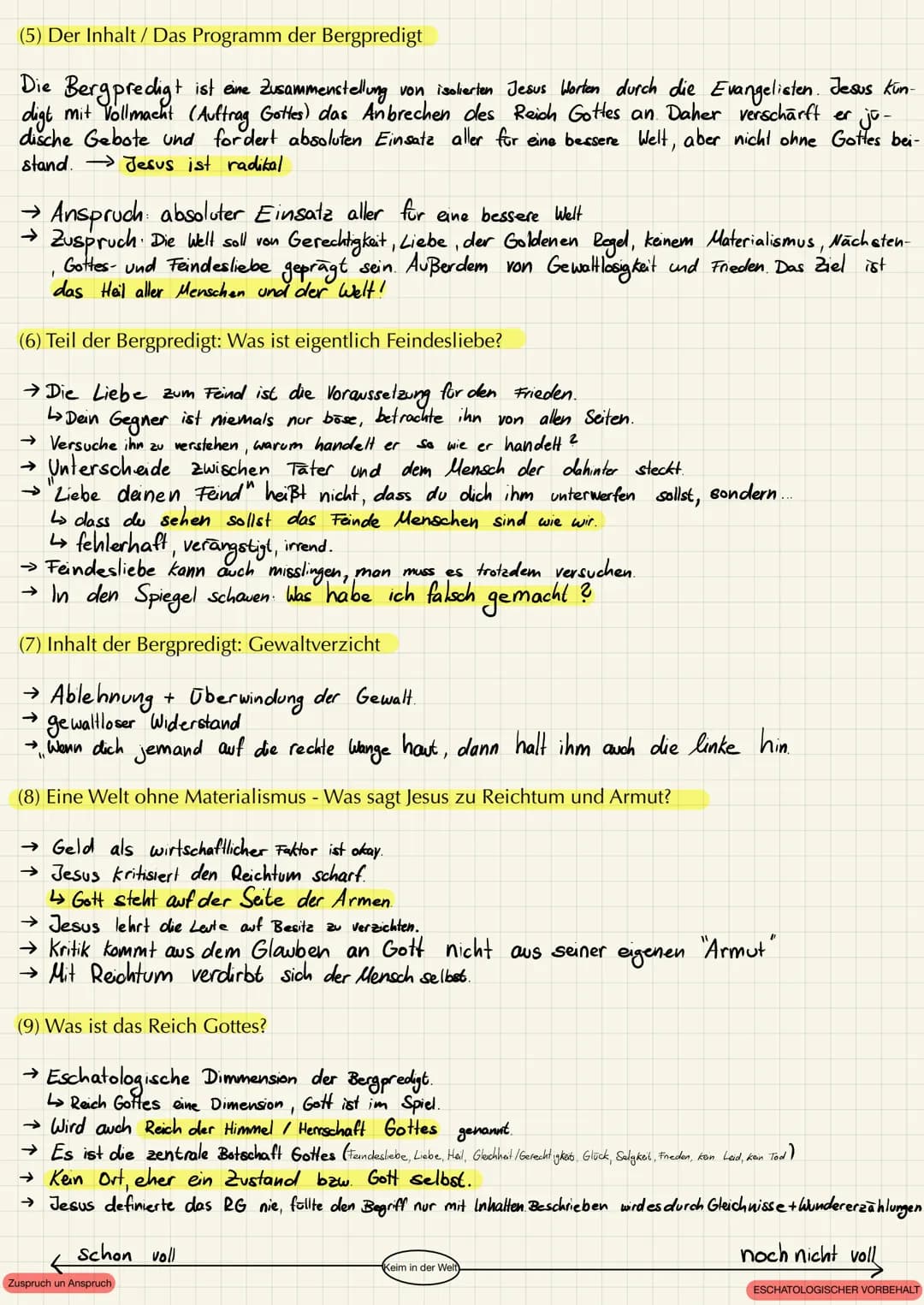 KLAUSURVORBEREITUNG RKA Q1/2
(1) Die Geschichte mit dem Ostergraben
→ Jesus ist der Messias
↳ Diese Aussage wird einerseits durch die Gesche