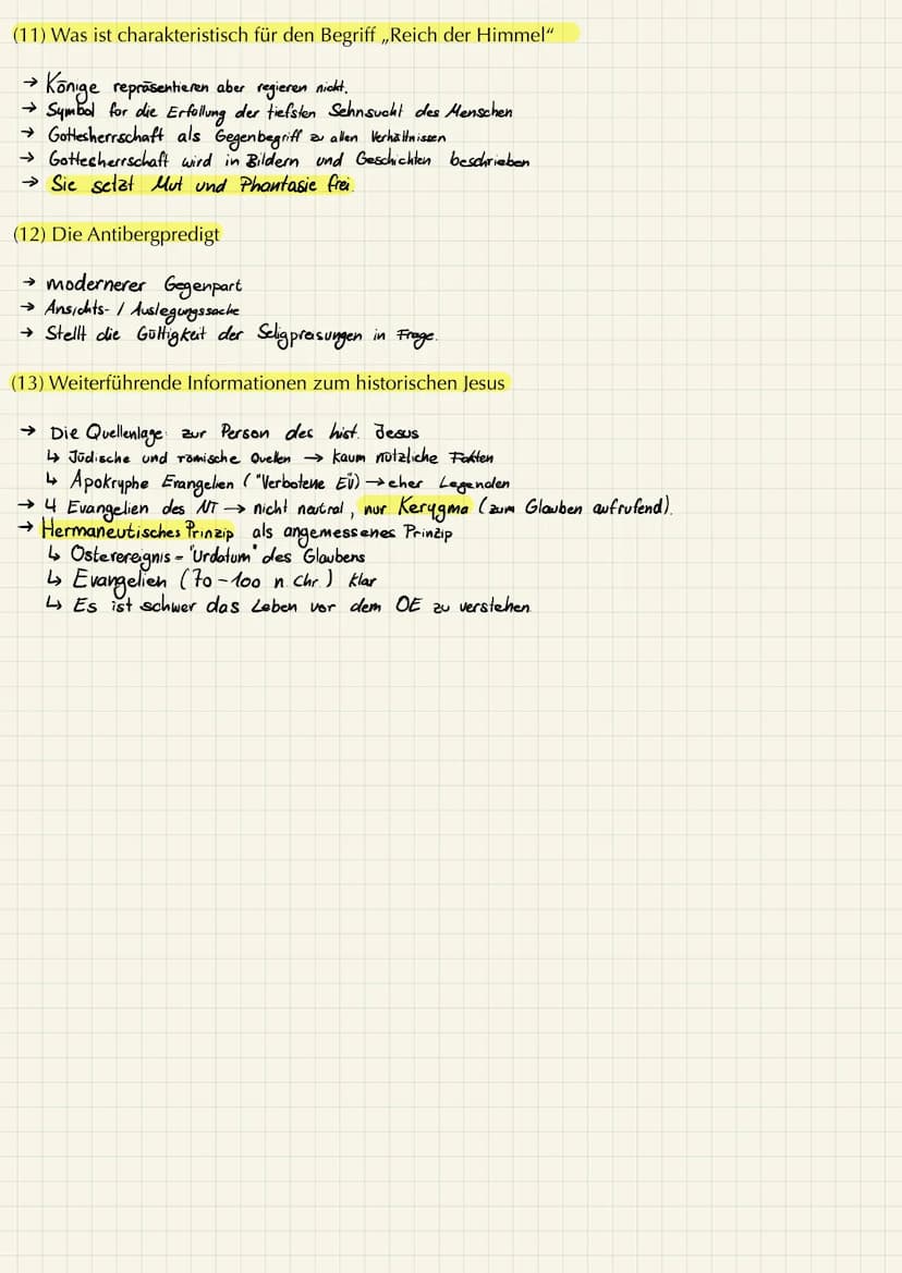 KLAUSURVORBEREITUNG RKA Q1/2
(1) Die Geschichte mit dem Ostergraben
→ Jesus ist der Messias
↳ Diese Aussage wird einerseits durch die Gesche