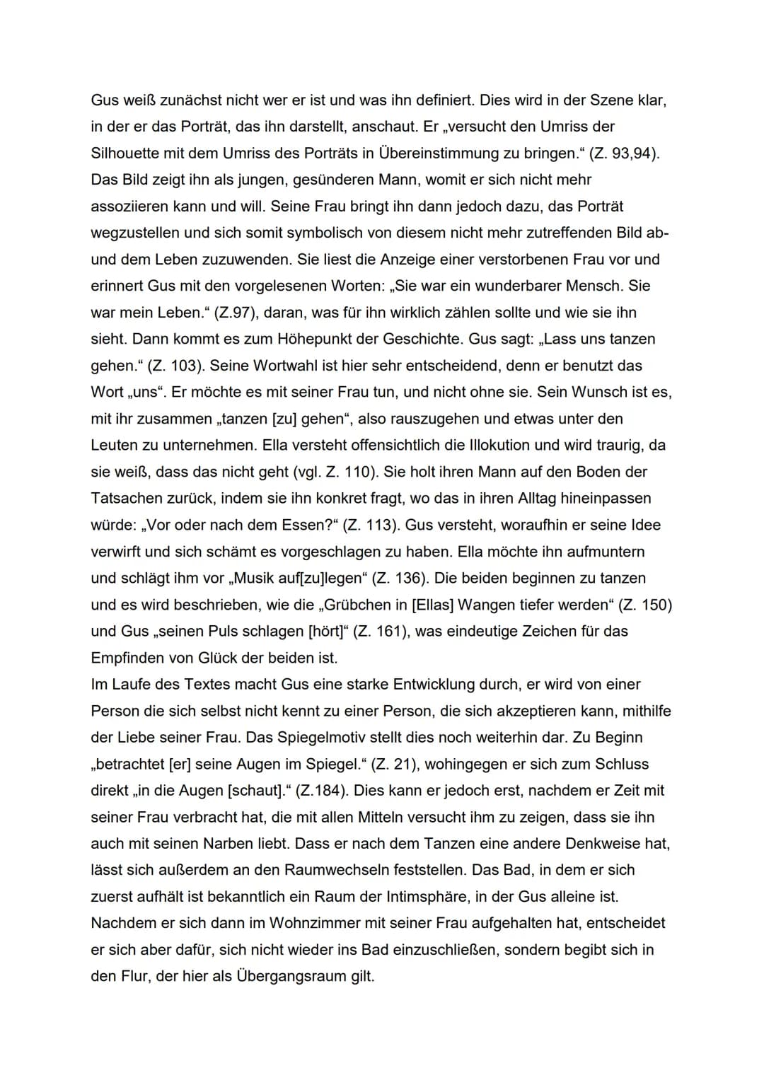 Interpretation ,,Tanzen gehen"- Nils Mohl
In der Kurzgeschichte ,,Tanzen gehen" von Nils Mohl, die 2006 erschienen ist, geht
es um die Bezie