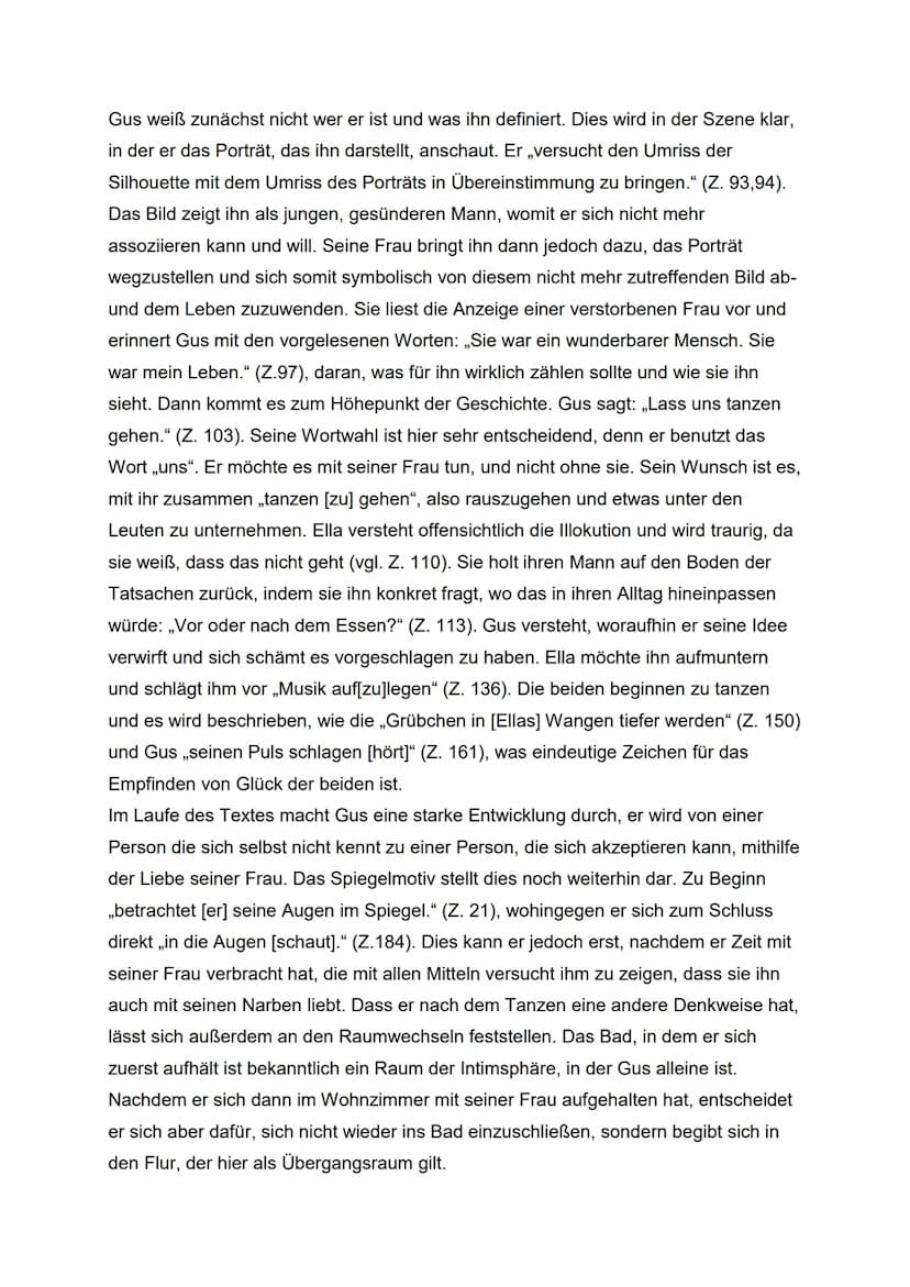 Interpretation ,,Tanzen gehen"- Nils Mohl
In der Kurzgeschichte ,,Tanzen gehen" von Nils Mohl, die 2006 erschienen ist, geht
es um die Bezie