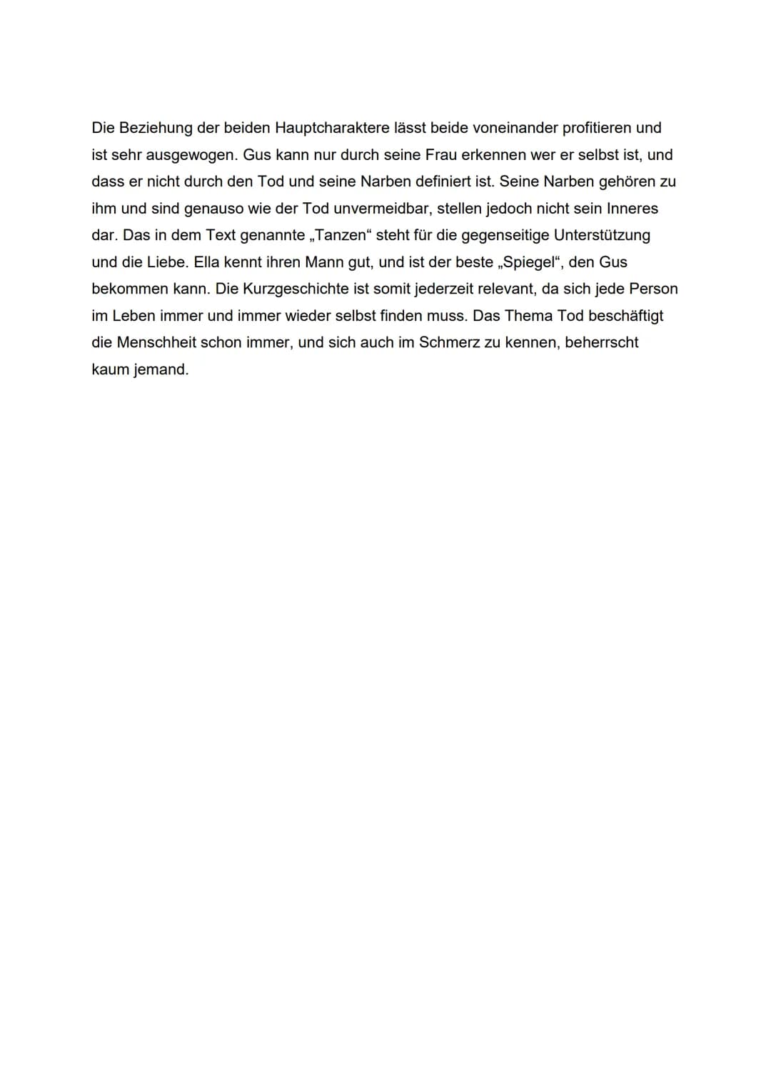 Interpretation ,,Tanzen gehen"- Nils Mohl
In der Kurzgeschichte ,,Tanzen gehen" von Nils Mohl, die 2006 erschienen ist, geht
es um die Bezie