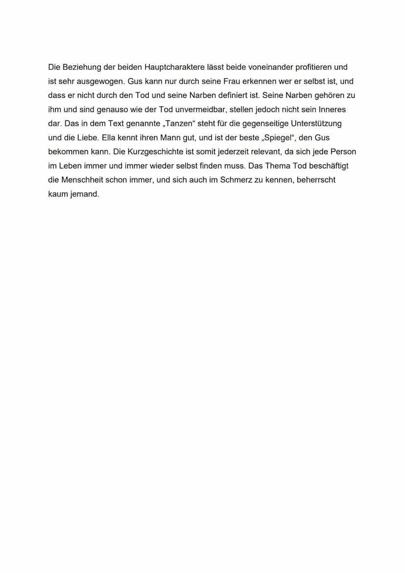Interpretation ,,Tanzen gehen"- Nils Mohl
In der Kurzgeschichte ,,Tanzen gehen" von Nils Mohl, die 2006 erschienen ist, geht
es um die Bezie