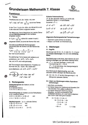 Know Mathe grundwissen 7 klasse thumbnail