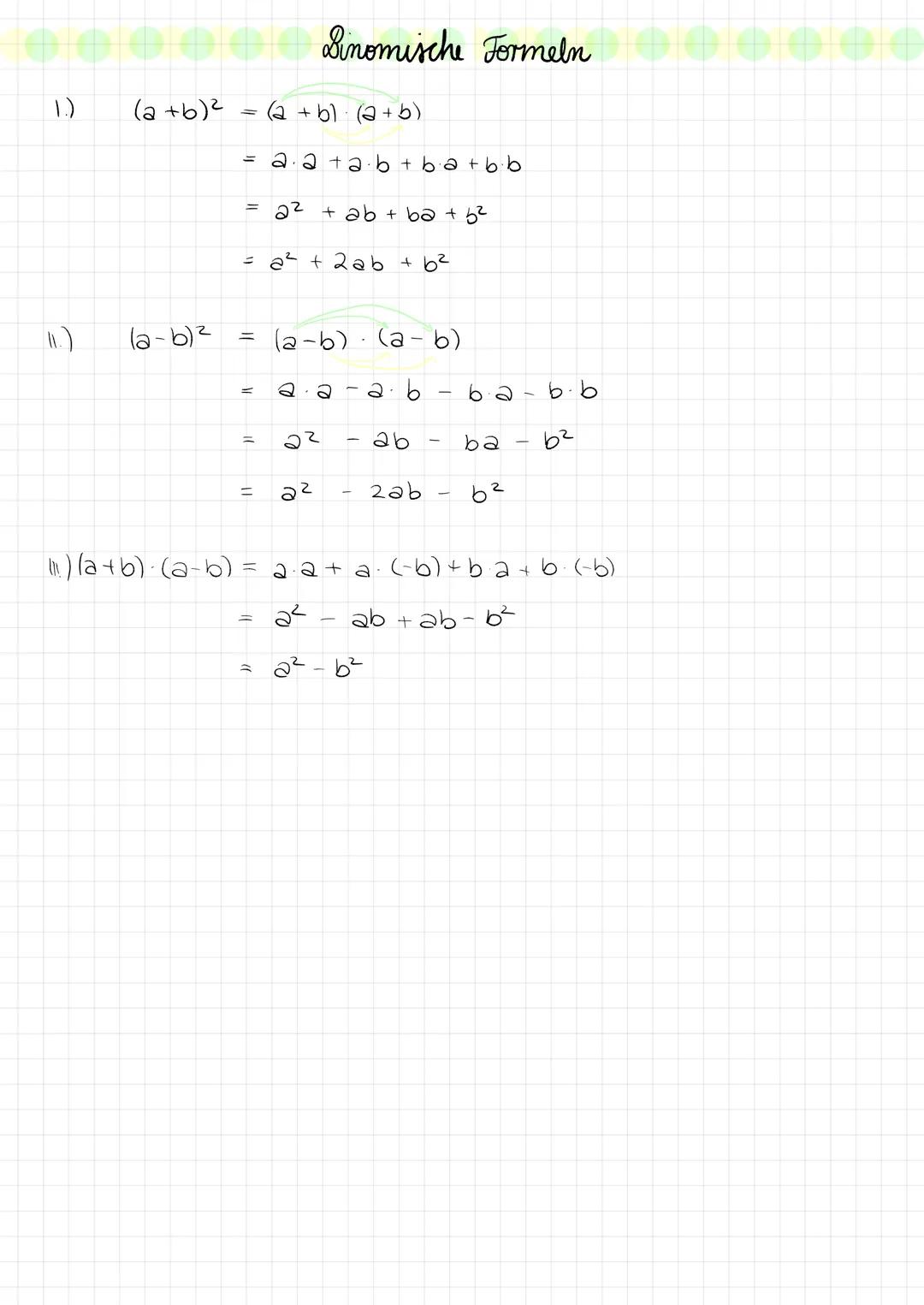 1.)
(11.)
(a+b)²
(a-b)²
=
\/
=
= 2² + 2ab + b²
11
= (a-b) (a - b)
2.6.
26
2ab
(2
b) (a+b)
2.2 tab + b⋅a+b·b
+ ab + ba +5²
+
=
22
"}
Sinomisc