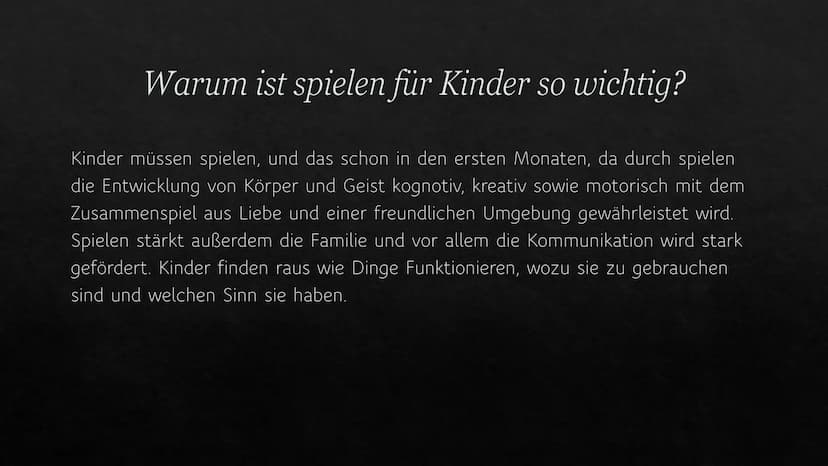 Das kindliche Spiel
Vom 3. bis zum 6. Lebensmonat. Was ist Spiel eigentlich?
Spielen ist eine Tätigkeit, die ohne bewussten Zweck zum Vergnü