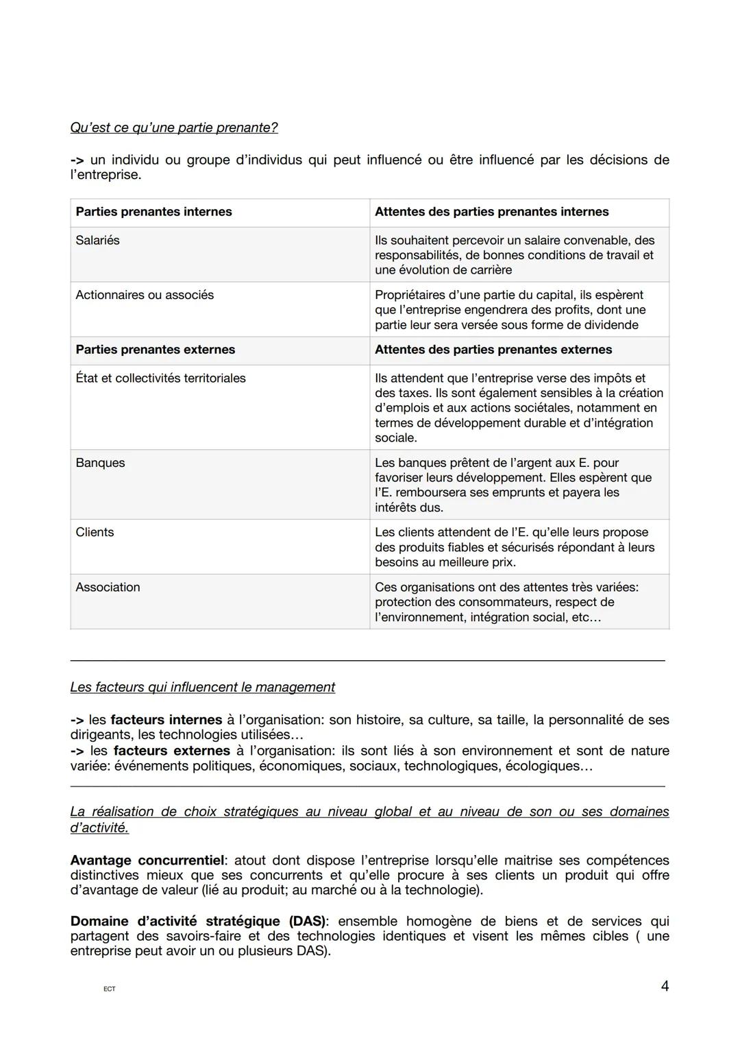Les question les plus posées:
Les différents types de décisions: « caractérisez/ qualifiez la décisions prise par.... >>
-> décisions opérat