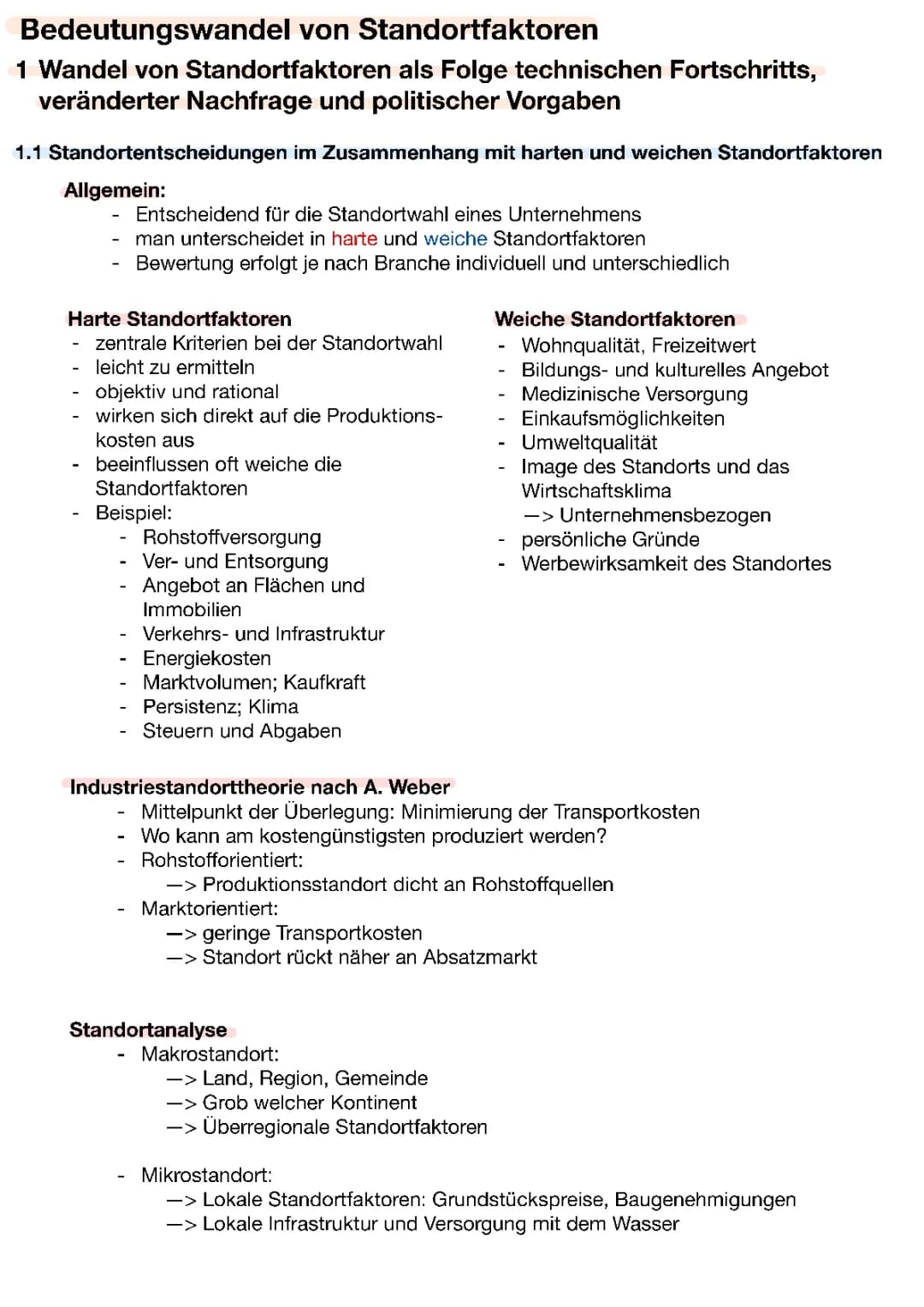 Standortfaktoren