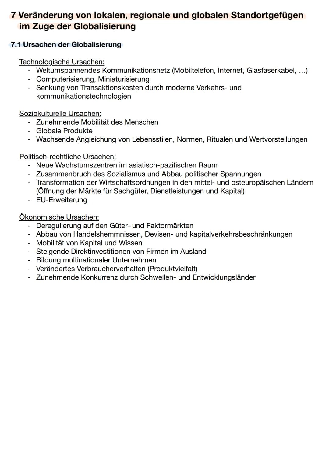 Bedeutungswandel von Standortfaktoren
1 Wandel von Standortfaktoren als Folge technischen Fortschritts,
veränderter Nachfrage und politische