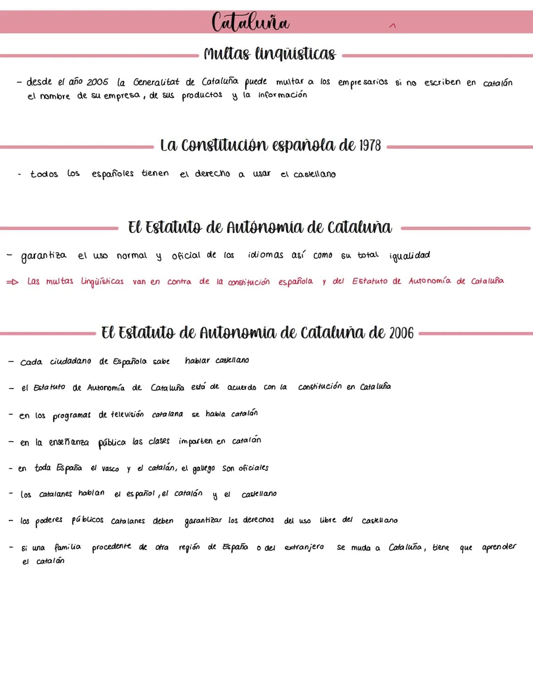 Cataluña
Multas linguisticas
- desde el año 2005 la Generalitat de Cataluña puede multar a los empresarios si no escriben en catalán
el nomb