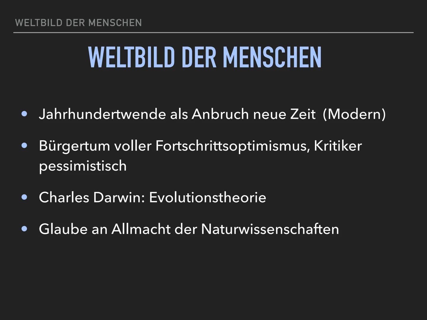 NATURALISMUS UND
SYMBOLISMUS GLIEDERUNG
I. Geschichtlicher Hintergrund
II. Weltbild der Menschen
III. Begriffsklärungen
IV. Merkmale/Motive 