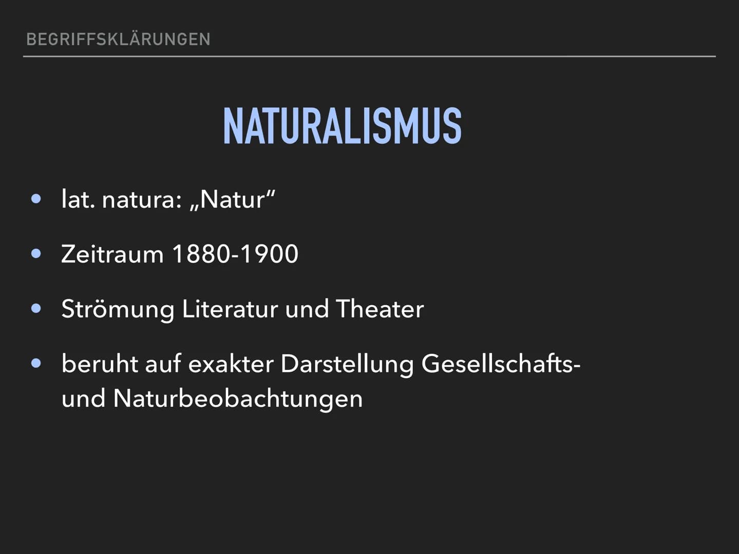 NATURALISMUS UND
SYMBOLISMUS GLIEDERUNG
I. Geschichtlicher Hintergrund
II. Weltbild der Menschen
III. Begriffsklärungen
IV. Merkmale/Motive 