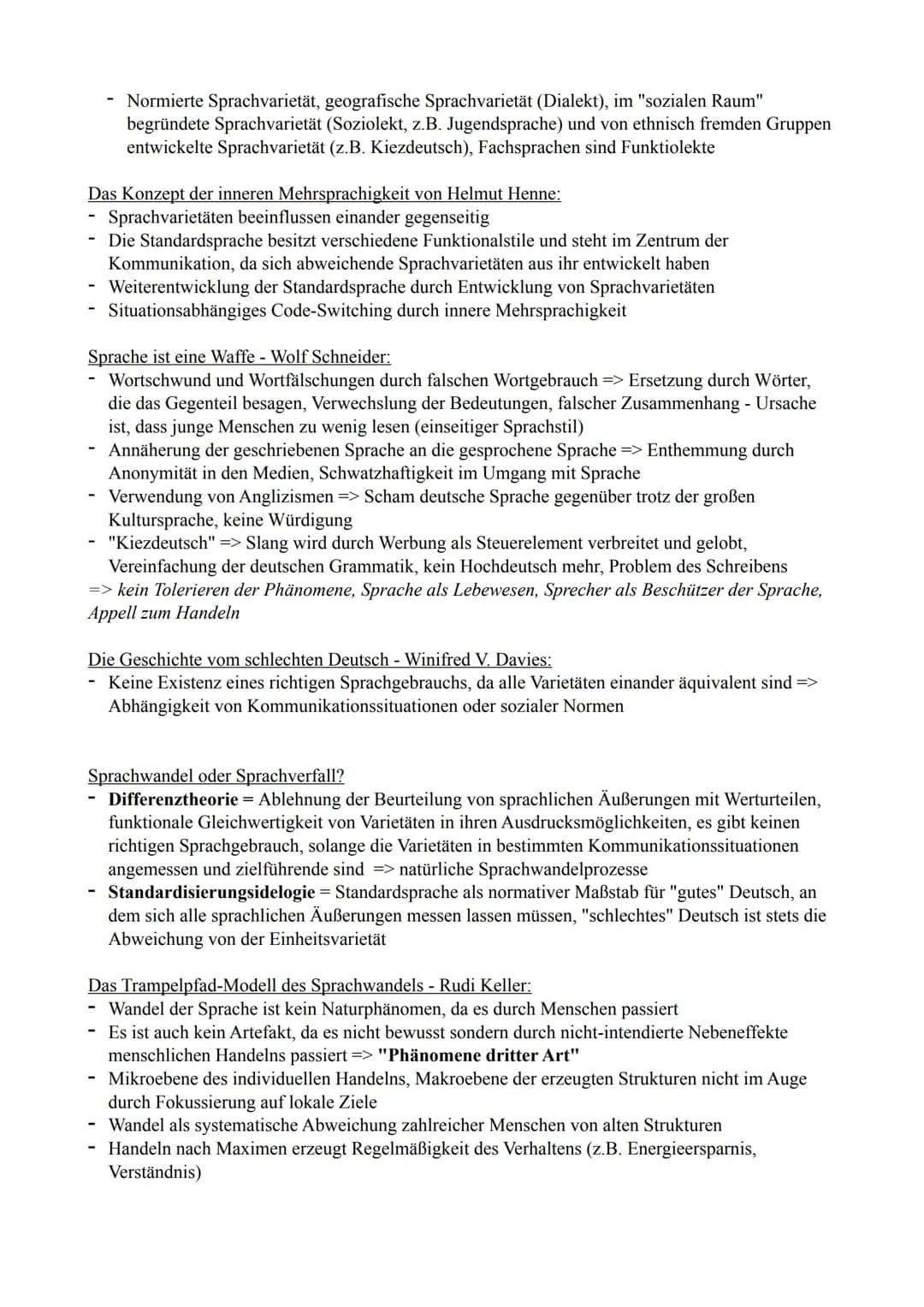 Sprache:
Spätneuhochdeutsch - Tendenzen der Deutschen Gegenwartssprache:
Kontinuierlicher Prozess des Sprachwandels durch außersprachliche E