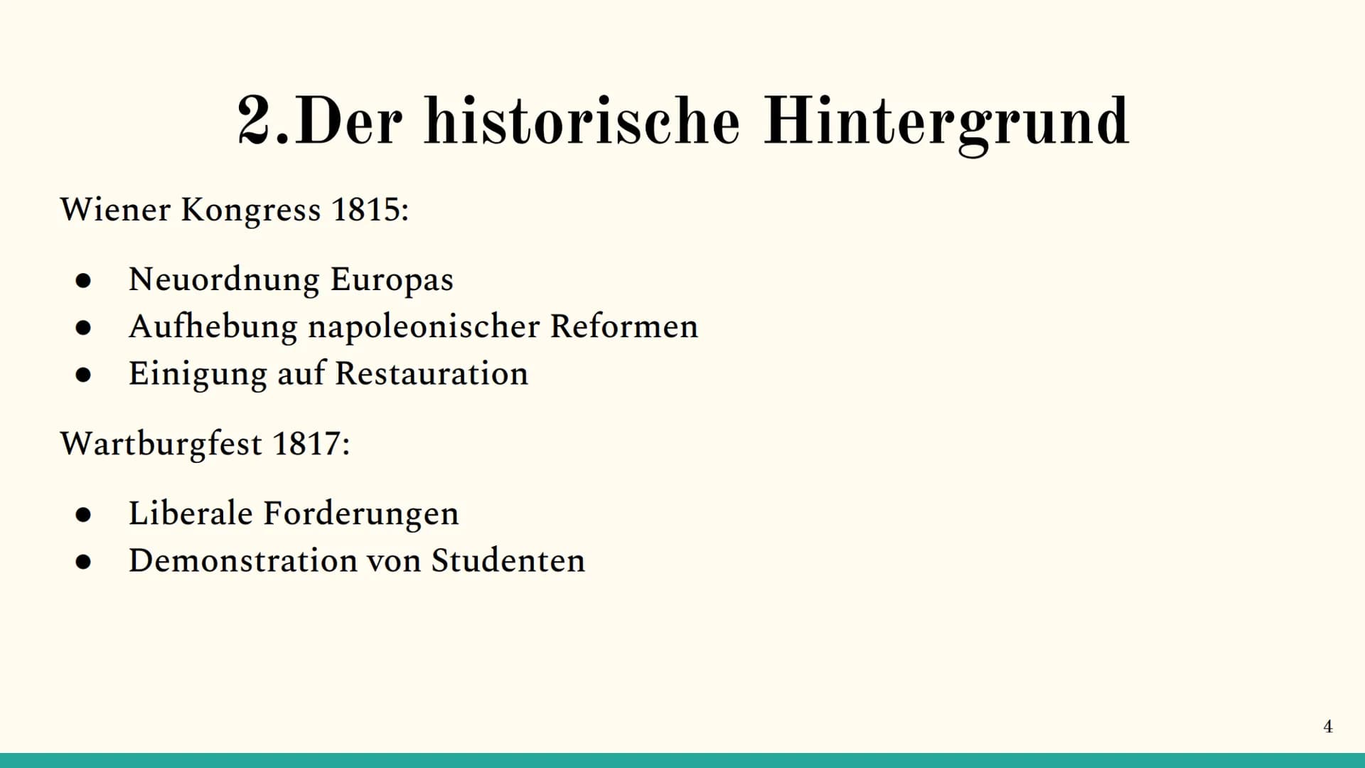 Der Vormärz im Überblick
(1815-1848)
Von Ilayda
1 1. Die Definition des Vormärz
Der historische Hintergrund
3. Die typischen Merkmale dieser