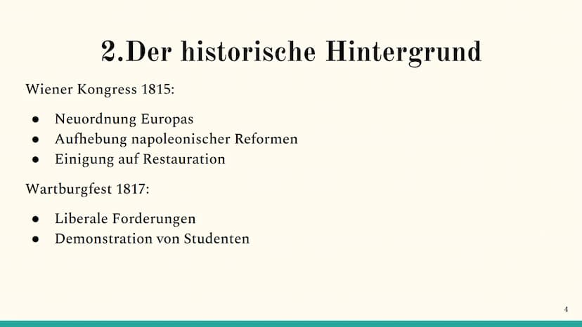 Der Vormärz im Überblick
(1815-1848)
Von Ilayda
1 1. Die Definition des Vormärz
Der historische Hintergrund
3. Die typischen Merkmale dieser