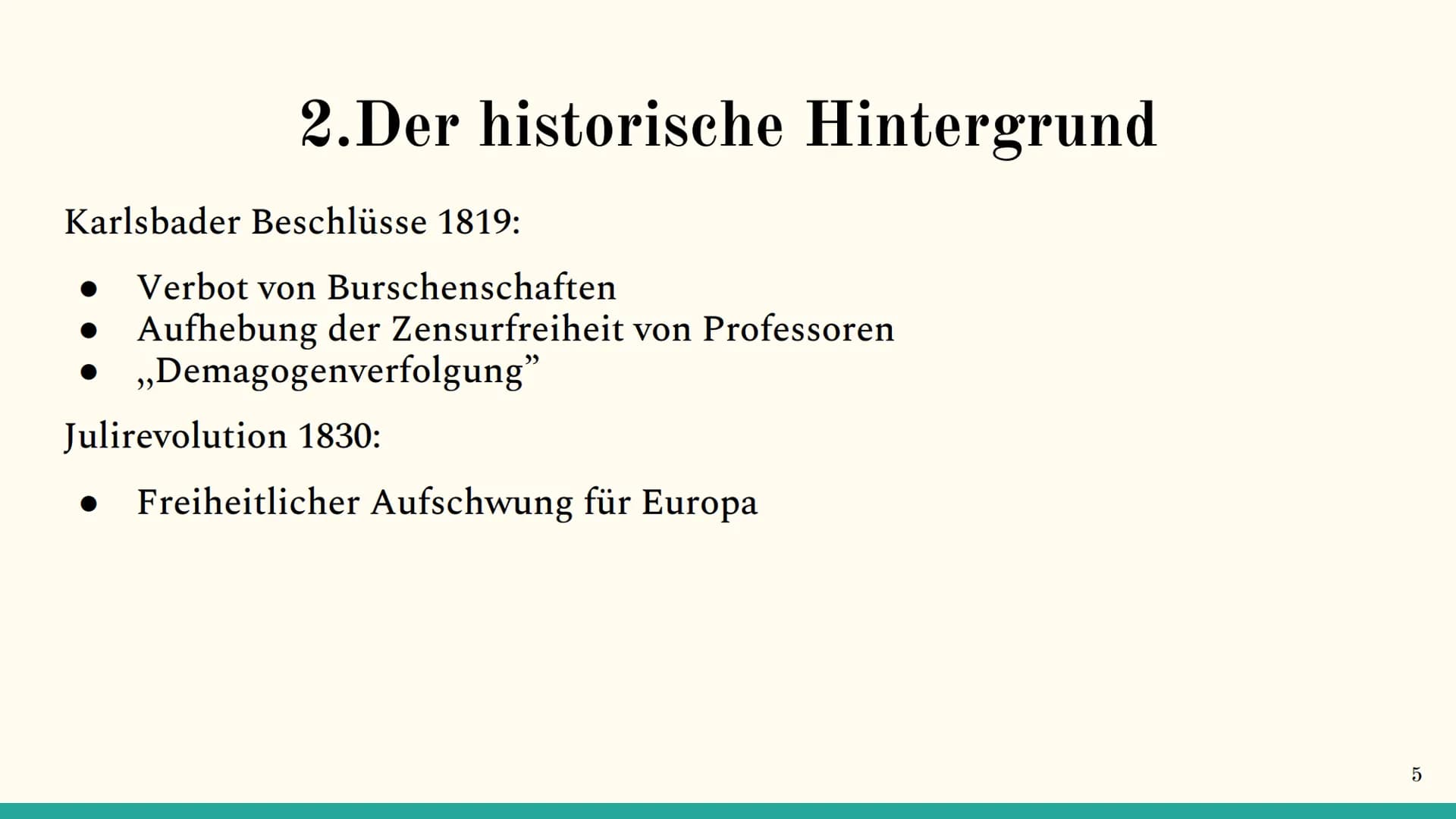 Der Vormärz im Überblick
(1815-1848)
Von Ilayda
1 1. Die Definition des Vormärz
Der historische Hintergrund
3. Die typischen Merkmale dieser