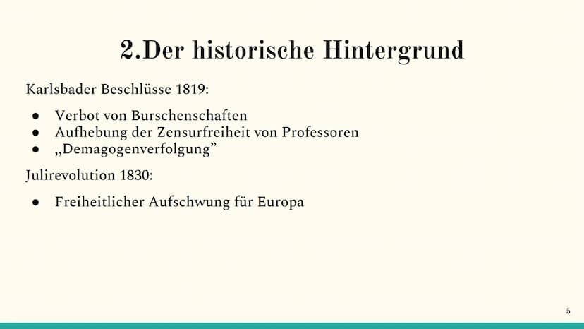 Der Vormärz im Überblick
(1815-1848)
Von Ilayda
1 1. Die Definition des Vormärz
Der historische Hintergrund
3. Die typischen Merkmale dieser