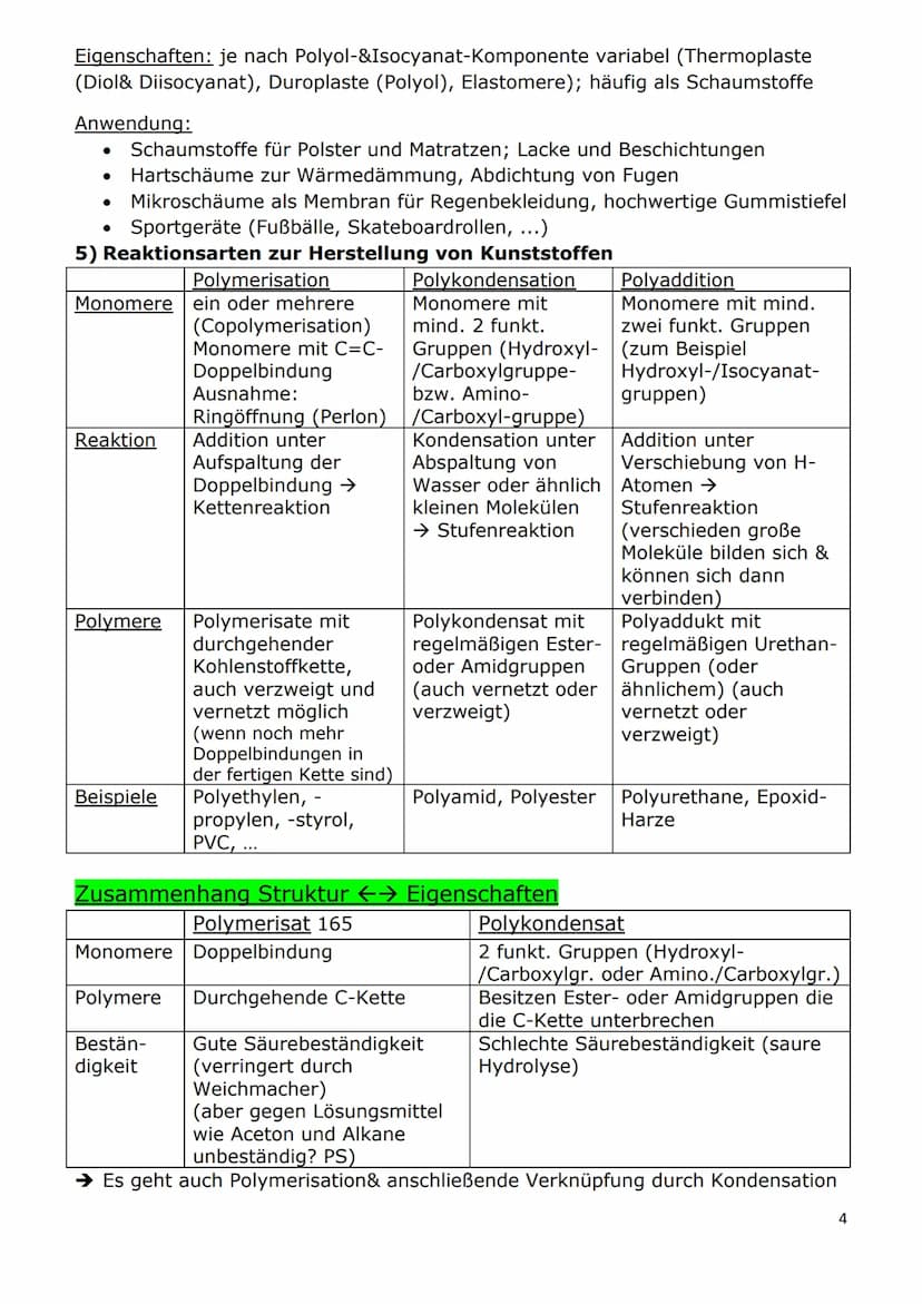 Kunststoffe
Wichtige Fachbegriffe
1) Kunststoffe = organische Werkstoffe, die aus Makromolekülen aufgebaut sind
und halbsynthetisch (aus mak