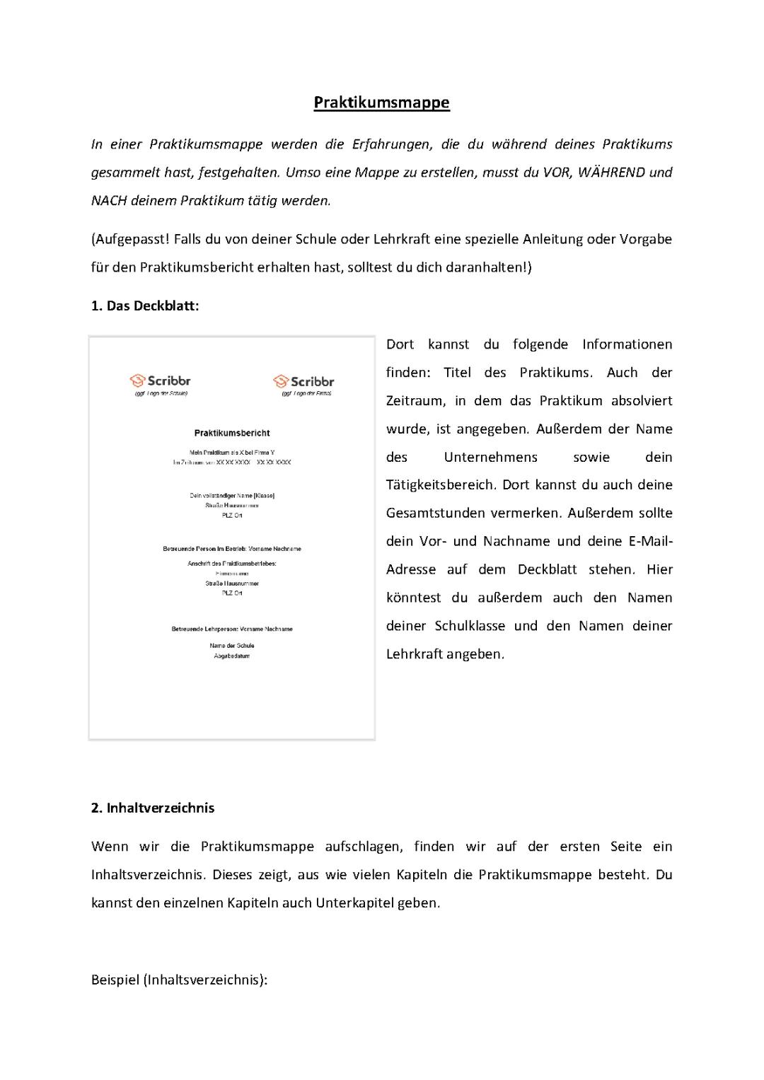 Praktikumsmappe: So machst du das Deckblatt für deinen Praktikumsbericht 9. Klasse und mehr