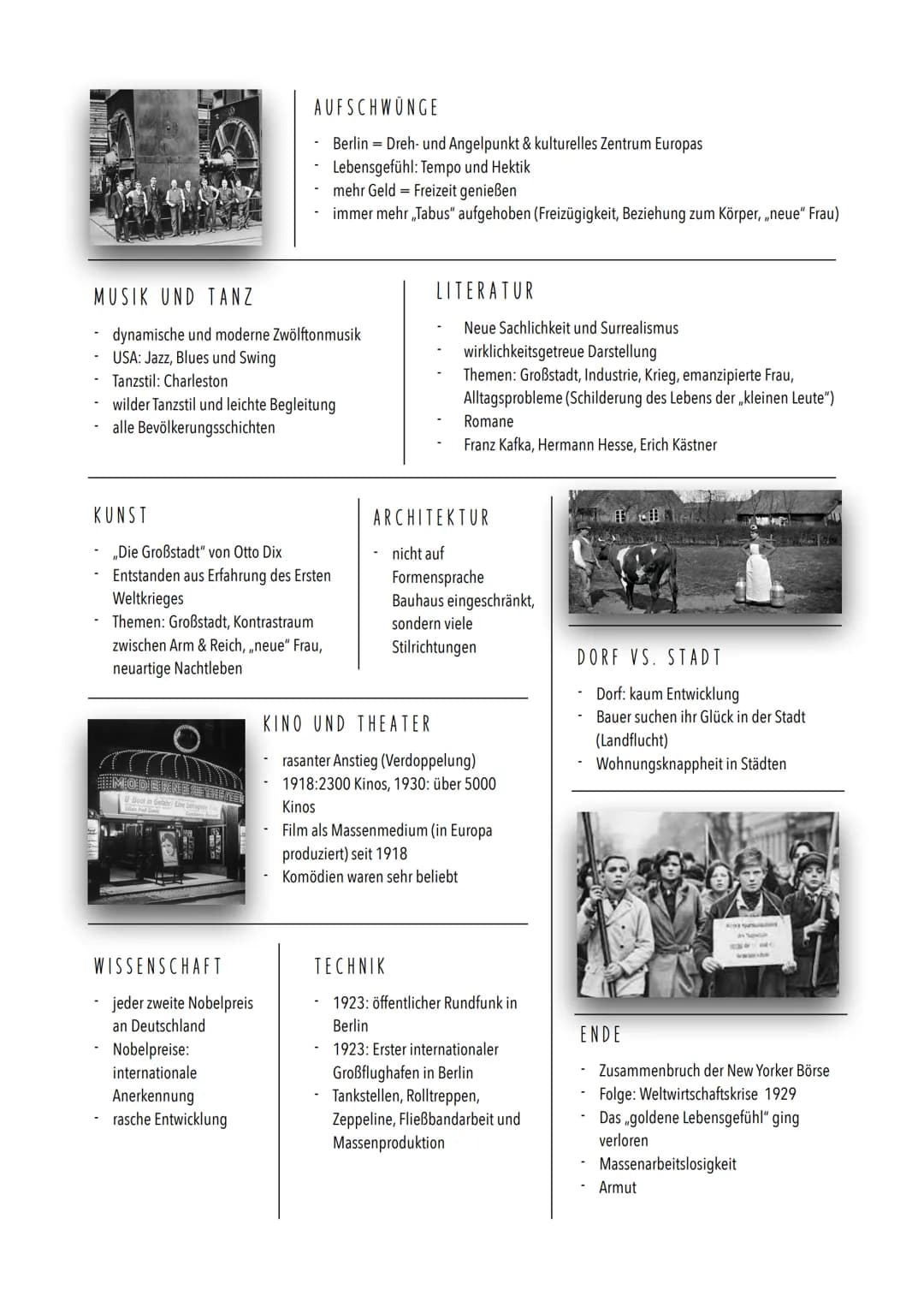 DEFINITION
Anfang: 1924 Einführung der Rentenmark
- Ende 1929 Weltwirtschaftskrise
wirtschaftlicher und kultureller Aufschwung
Blütezeit Kun