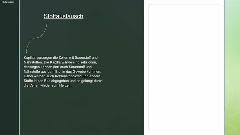 Biologie:
Blutkreislauf ■
Gliederung:
Blutkreislauf:
Bestandteile des Blutes
> Welche Stoffe transportiert das Blut
Blutkreislauf
Stoffausta