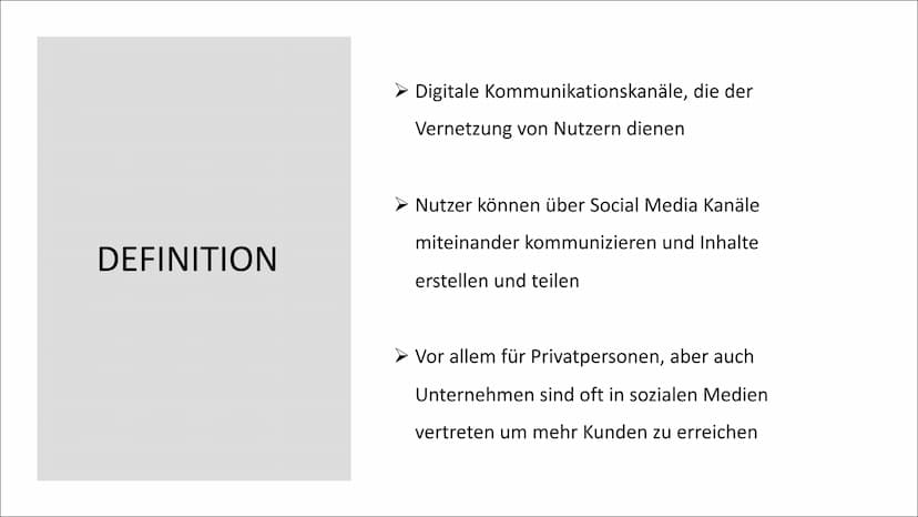 SOZIALE MEDIEN GLIEDERUNG
Definition
➤ Entwicklung
Arten von Sozialen Medien
➤ Meist genutzte Social Media Plattformen
➤ Vorteile
Gefahren
►
