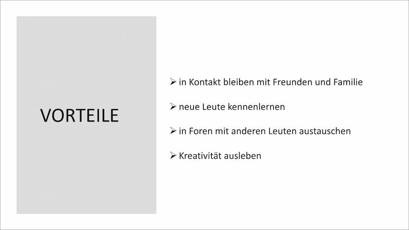 SOZIALE MEDIEN GLIEDERUNG
Definition
➤ Entwicklung
Arten von Sozialen Medien
➤ Meist genutzte Social Media Plattformen
➤ Vorteile
Gefahren
►