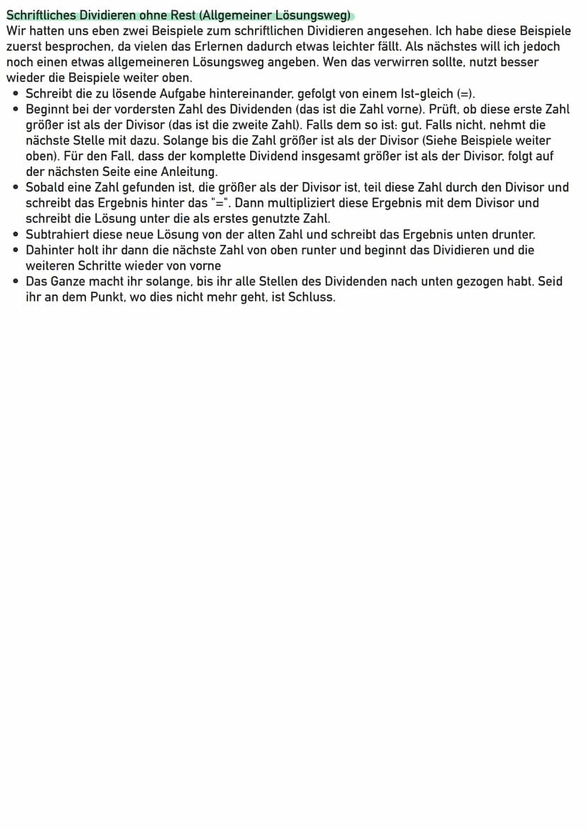Schriftliche Division
-8404=210
Aber wie funktioniert das nun? Dazu gehen wir die beiden Beispiele wirklich Stück für Stück und ganz
langsam