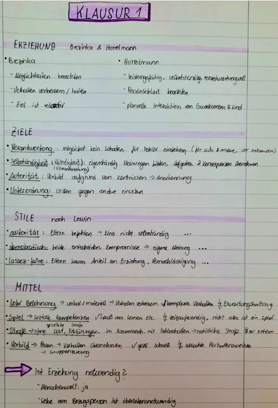 Erziehung: Basics