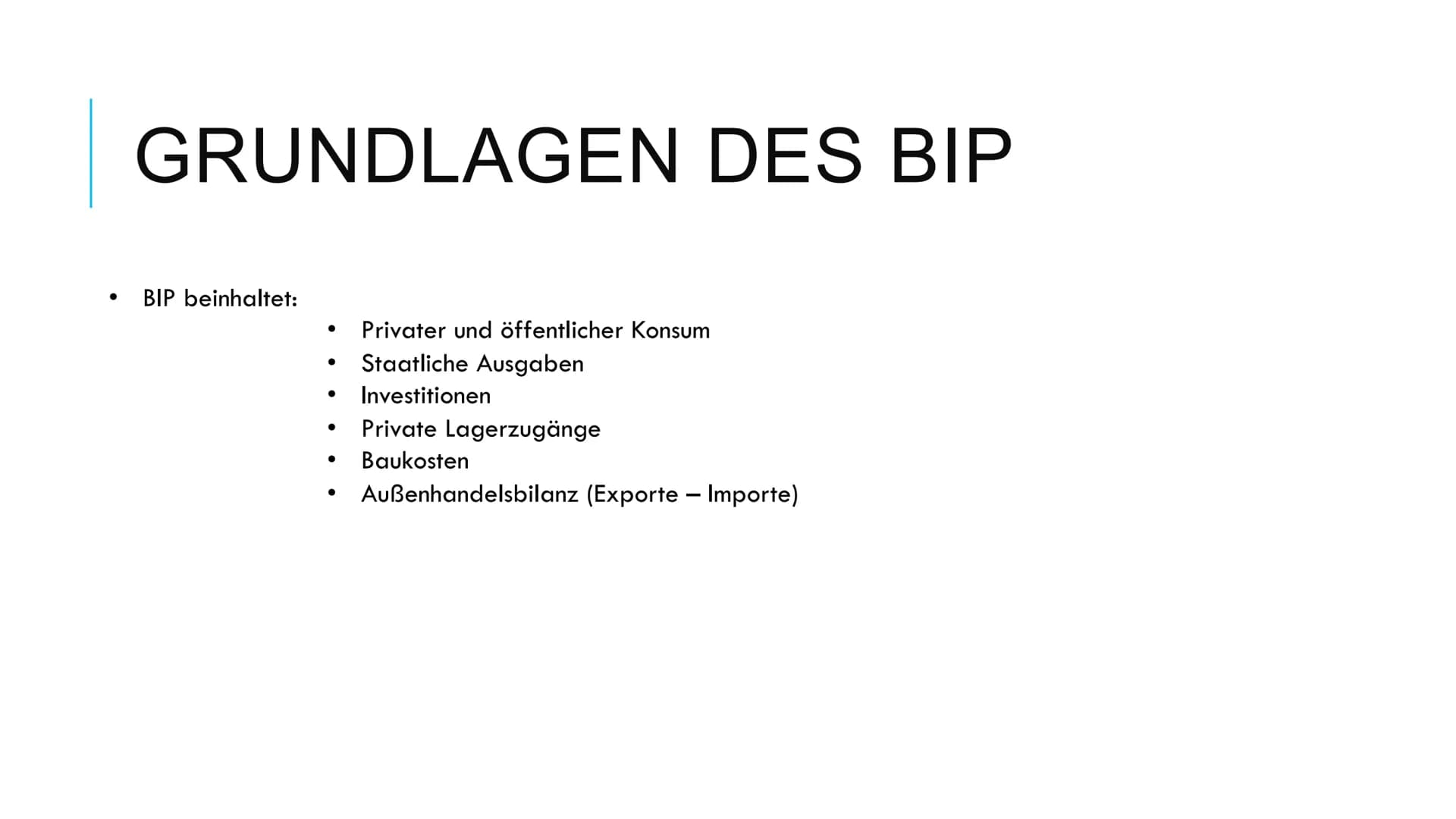 
<h2 id="wasistbip">Was ist BIP?</h2>
<p>Das Bruttoinlandsprodukt (BIP) ist der gesamte Geld- oder Marktwert aller fertigen Waren und Dienst