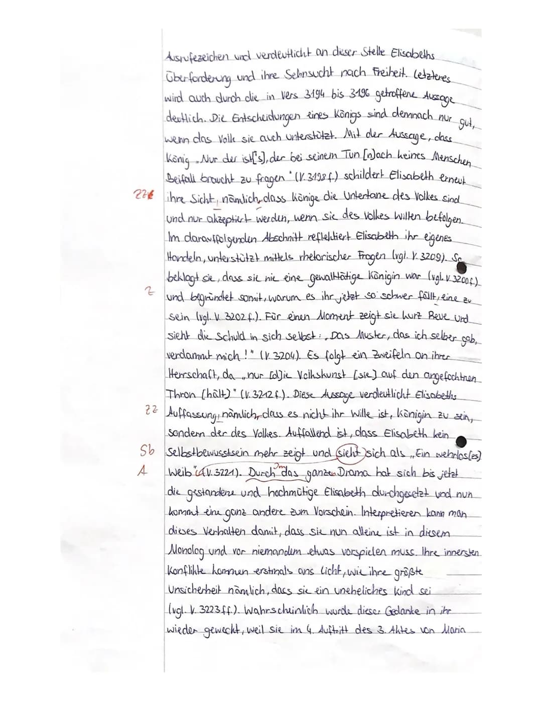 Deutsch 11 LK
Kursarbeit 11/1/ Bewertungsbogen
(Friedrich Schiller: Maria Stuart)
A) Inhaltliche Leistung
Anforderung
Formulierung einer sin