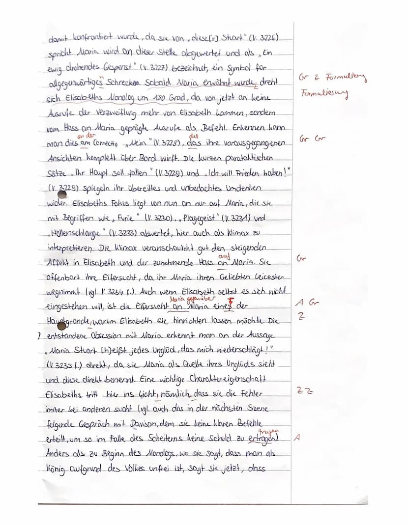 Deutsch 11 LK
Kursarbeit 11/1/ Bewertungsbogen
(Friedrich Schiller: Maria Stuart)
A) Inhaltliche Leistung
Anforderung
Formulierung einer sin