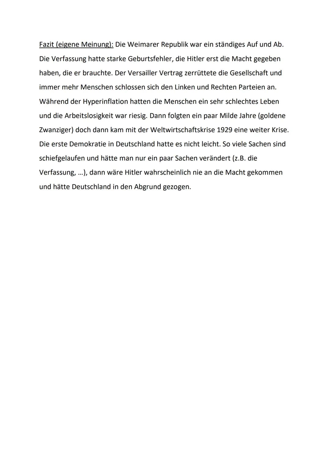 1.0 Der Beginn der Weimarer Republik
Die Weimarer Republik war zwischen 1918-1933!!!
1.1 Ausgangslage:
Deutschland hatte den ersten Weltkrie