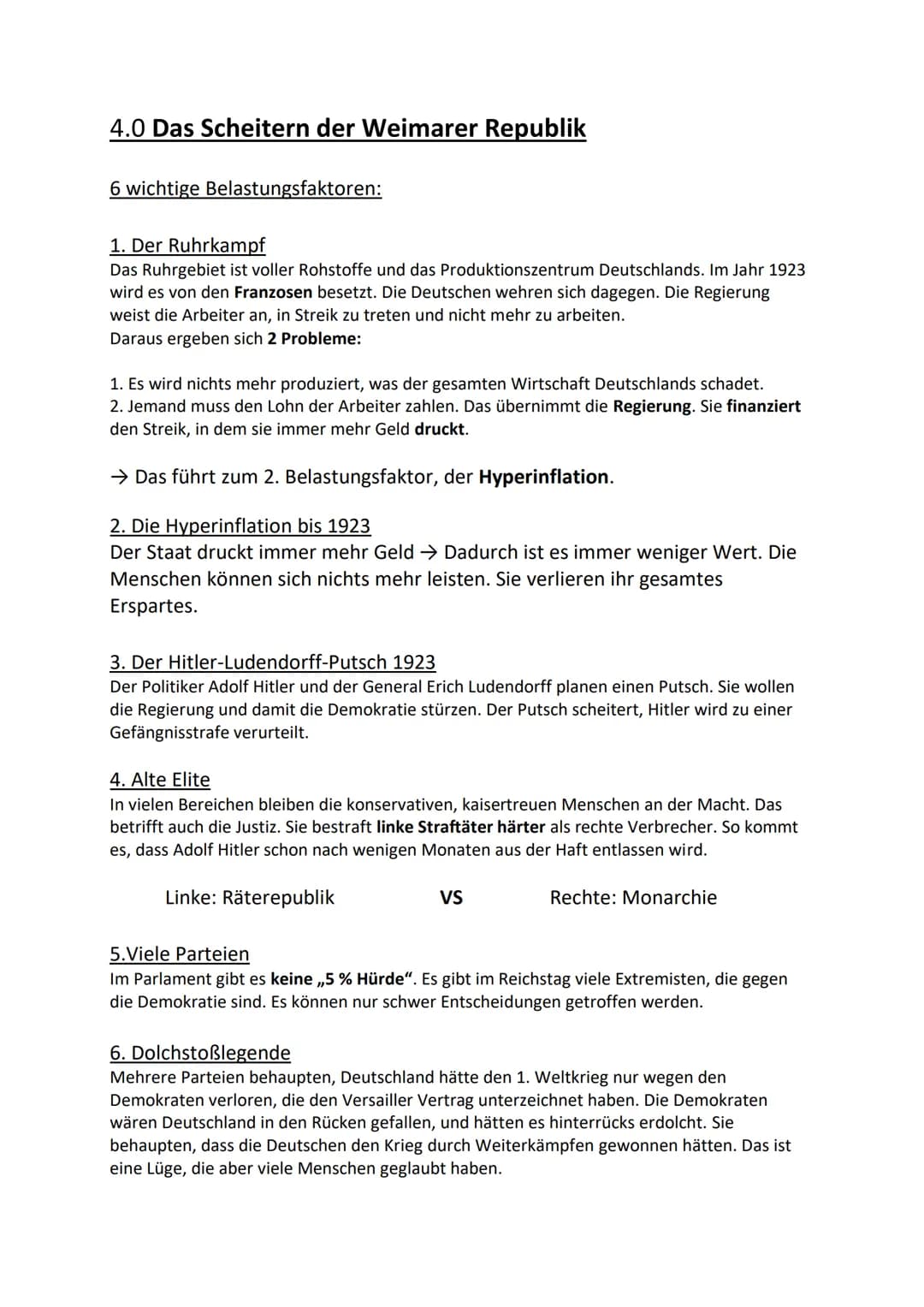 1.0 Der Beginn der Weimarer Republik
Die Weimarer Republik war zwischen 1918-1933!!!
1.1 Ausgangslage:
Deutschland hatte den ersten Weltkrie