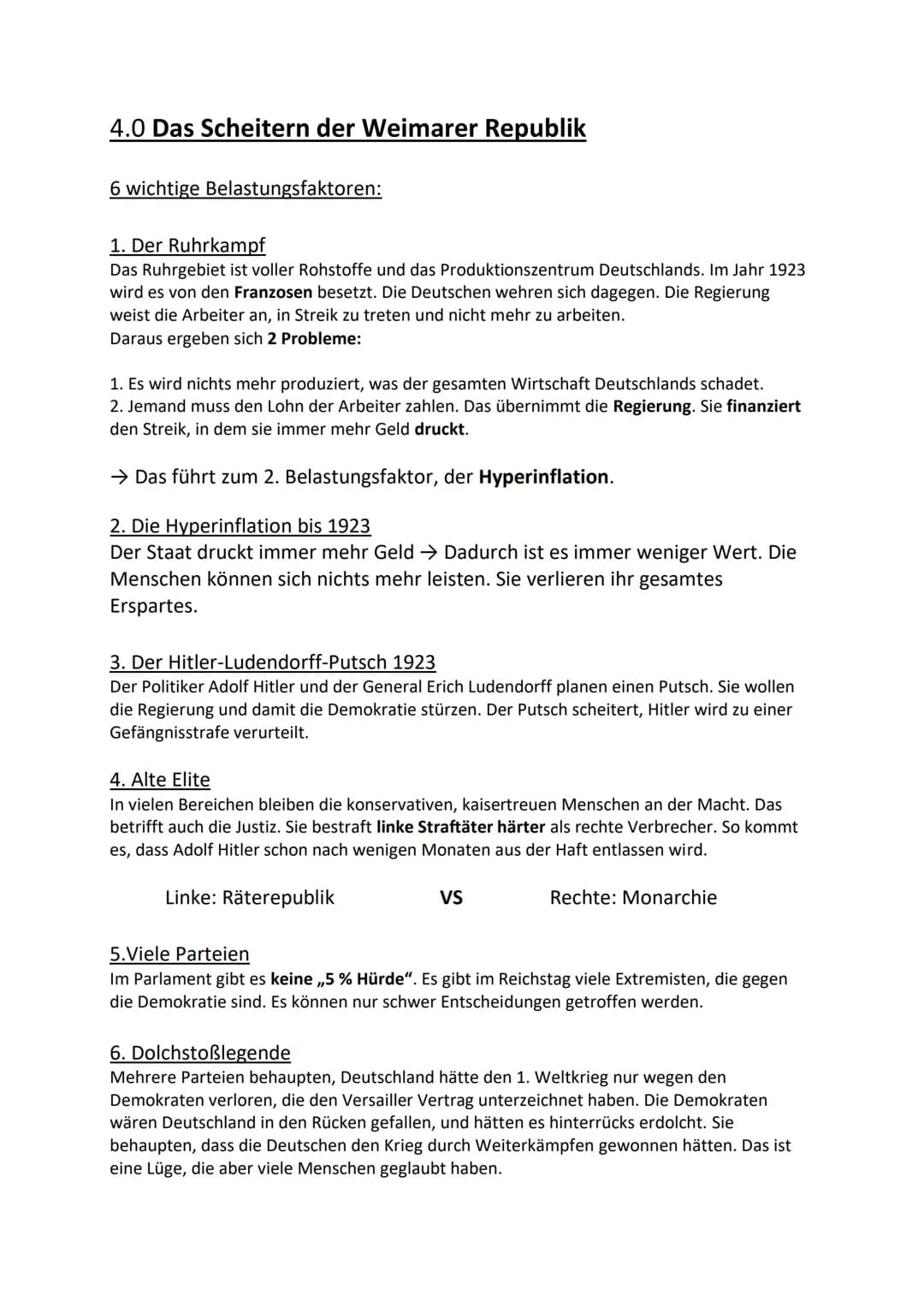 1.0 Der Beginn der Weimarer Republik
Die Weimarer Republik war zwischen 1918-1933!!!
1.1 Ausgangslage:
Deutschland hatte den ersten Weltkrie