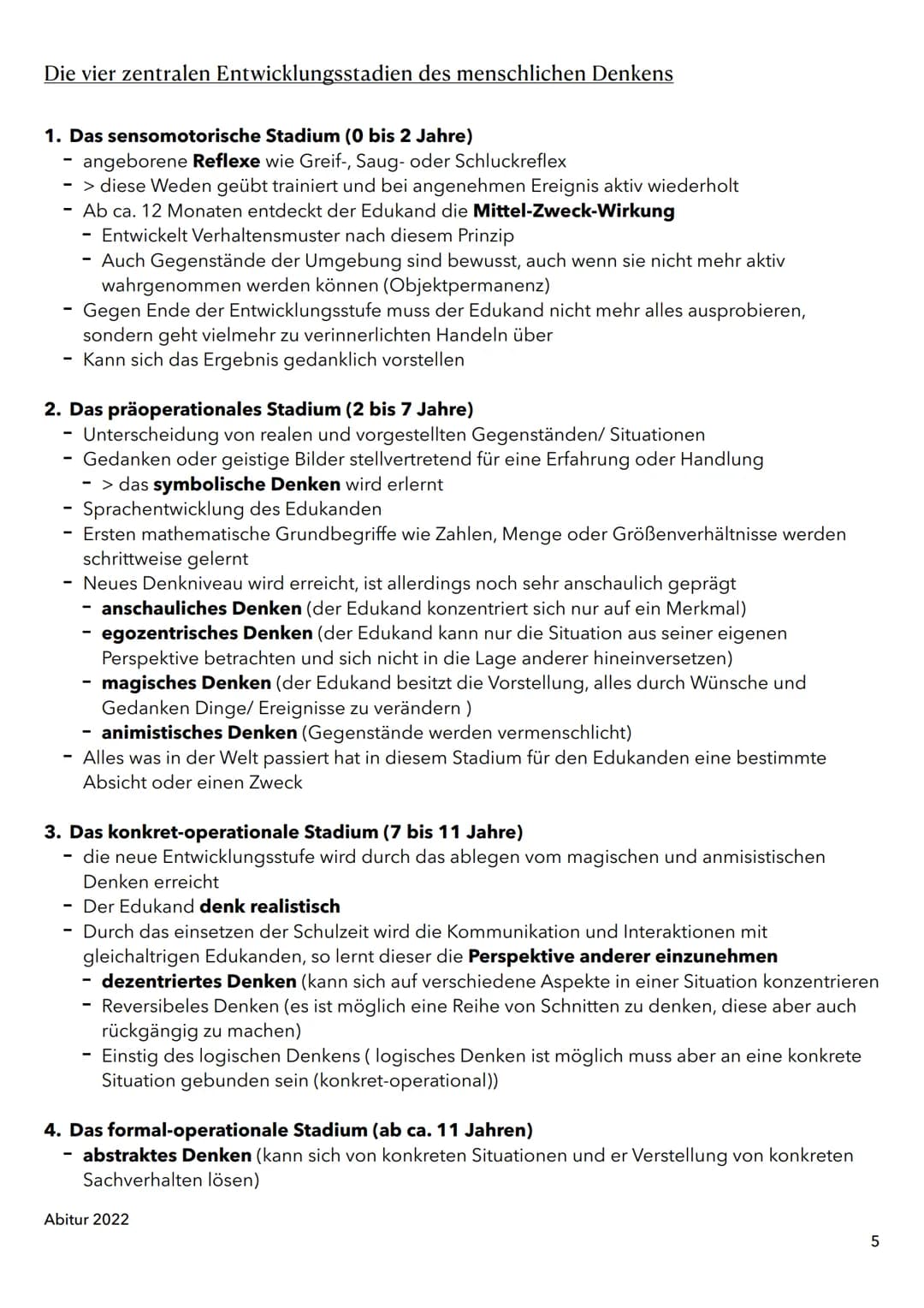 1. Entwicklung, Sozialisation und Erziehung in der Kindheit
A. Phychosoziale Entwicklung im Kindesalter nach Erikson
B. Kognitive Entwicklun