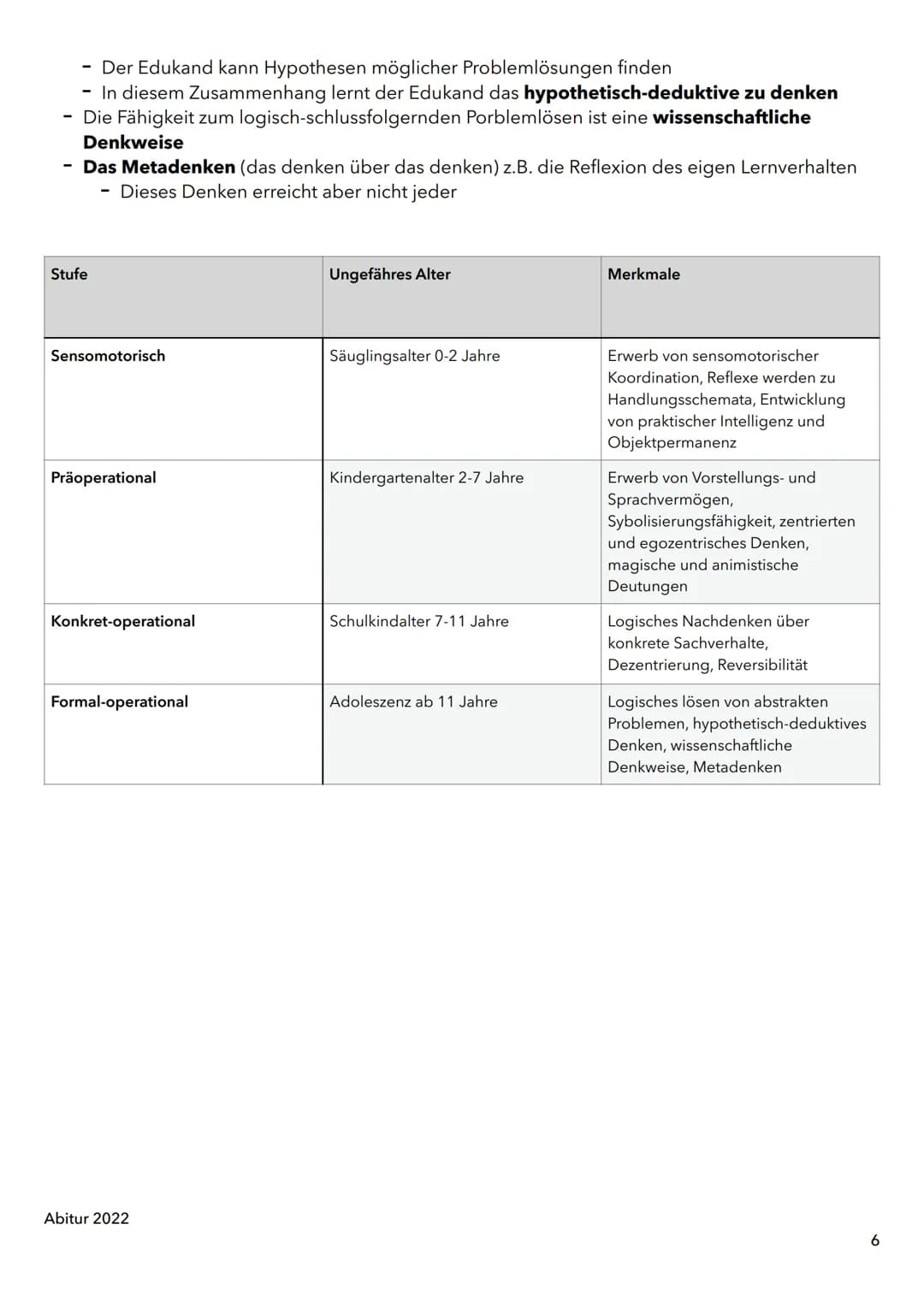 1. Entwicklung, Sozialisation und Erziehung in der Kindheit
A. Phychosoziale Entwicklung im Kindesalter nach Erikson
B. Kognitive Entwicklun