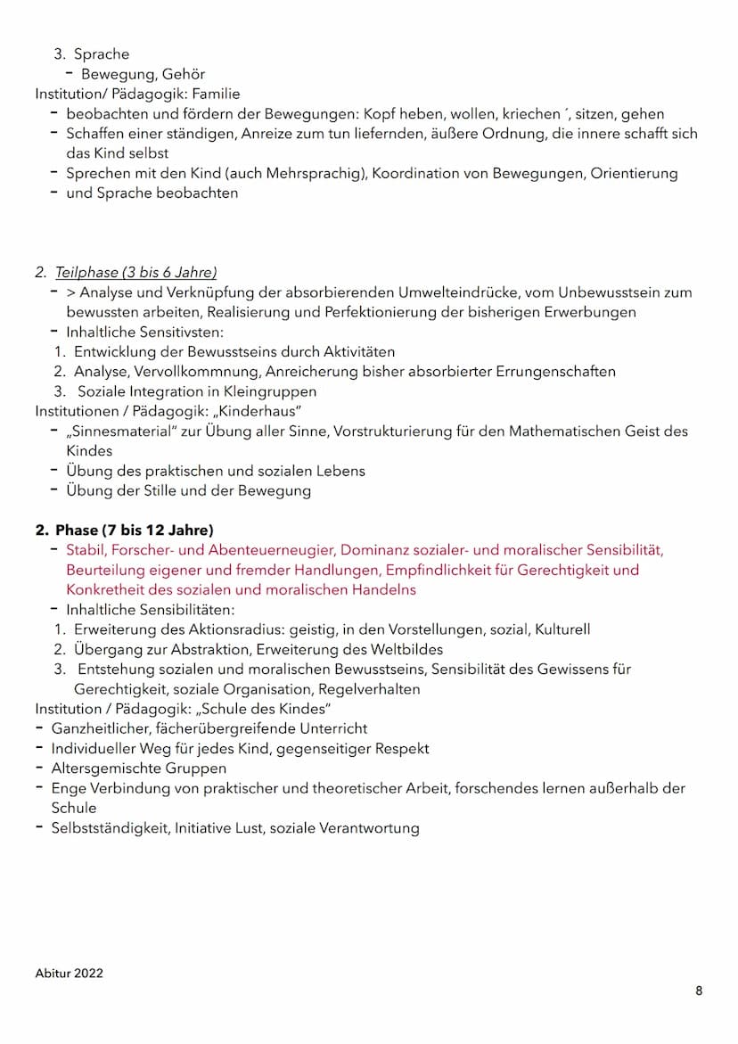 1. Entwicklung, Sozialisation und Erziehung in der Kindheit
A. Phychosoziale Entwicklung im Kindesalter nach Erikson
B. Kognitive Entwicklun