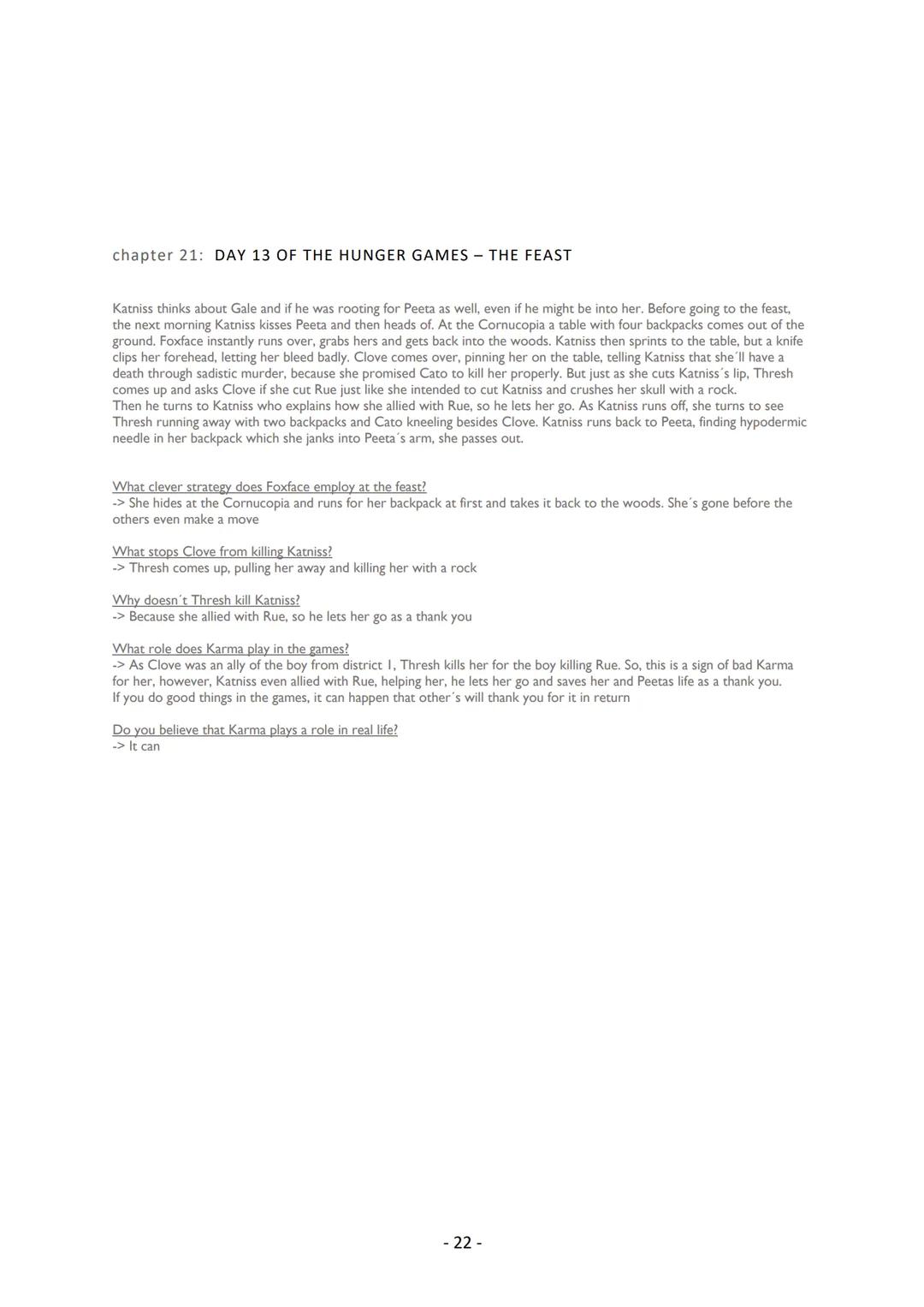 
<h2 id="chapter1reapingday">Chapter 1: Reaping Day</h2>
<p>The chapter begins with Katniss Everdeen waking up, leaving her sister Prim and 