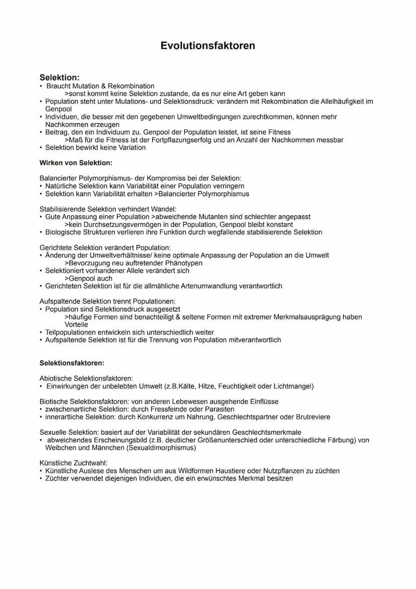 Synthetische Evolutionstheorie
-entstanden aus dem Grundgedanken Darwins
-mit Erkenntnissen aus fast allen Bereichen der Biologie
-Populatio