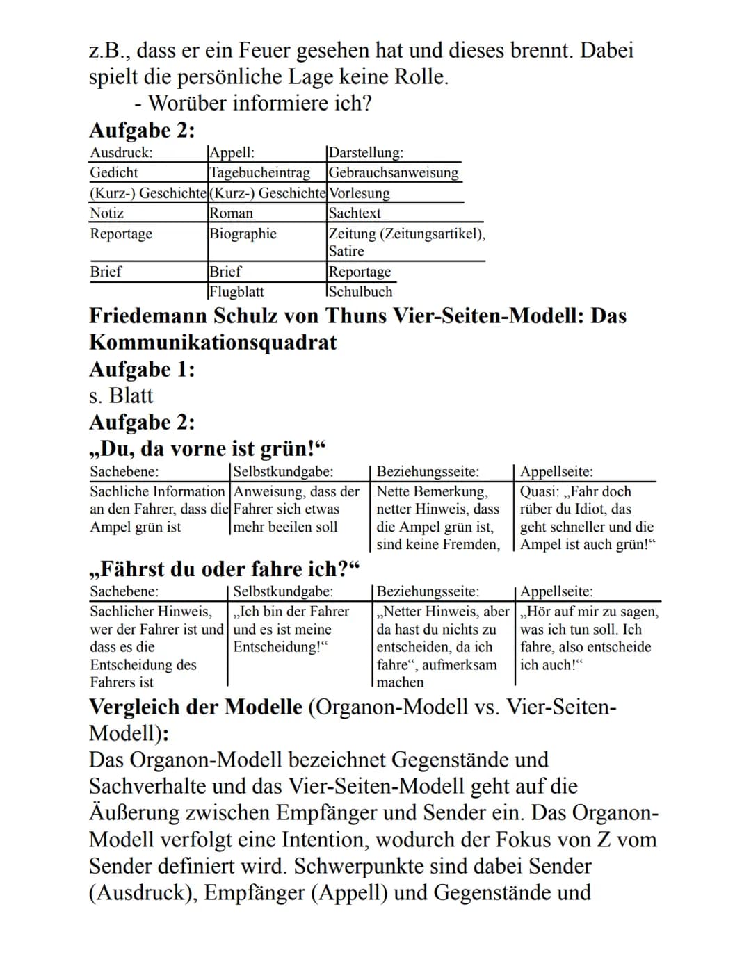 Thema 3: Kommunikation
Aufgabe 1:
1.) Was ist Kommunikation?
- wenn sich zwei oder mehrere Personen unterhalten
- entweder durch Zeichen/Ges